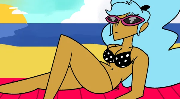 Kaylee Poops in Beach Cooler