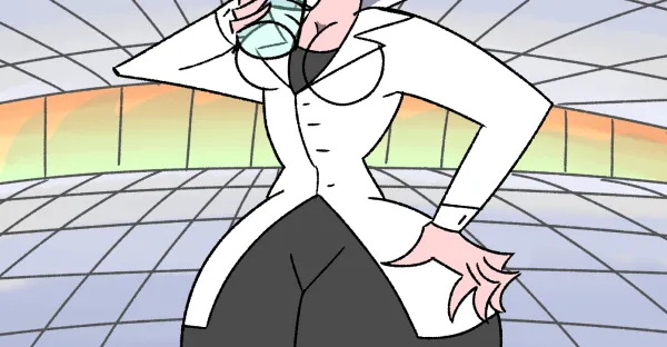 Redhead Scientist Woman Gives Herself a Laxative